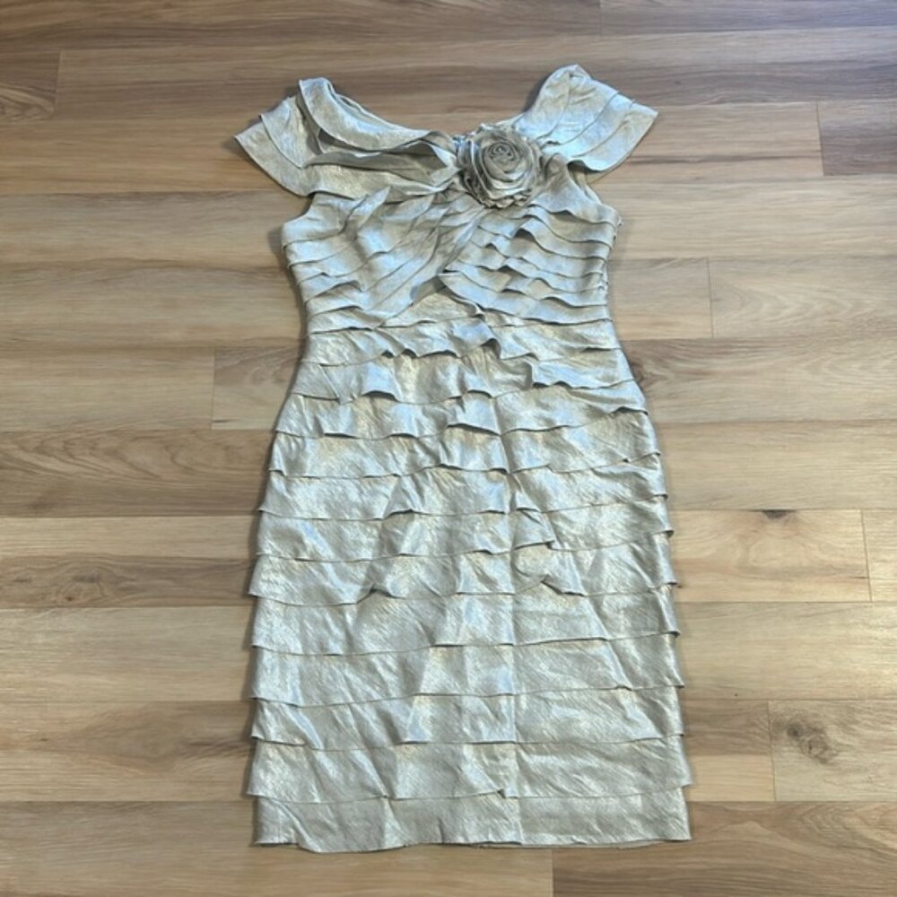 Collection Dressbarn Ruffle Cream Dress